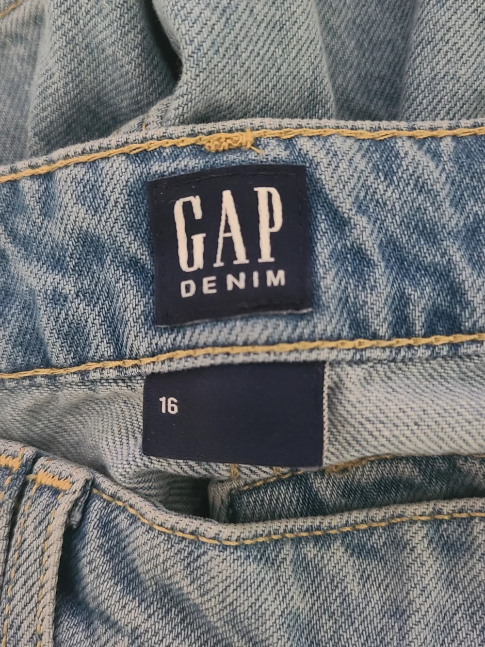 Gap Kids Girls Sz 16 Denim Light Wash Casual Front Cross Over Panel 2025 Skort